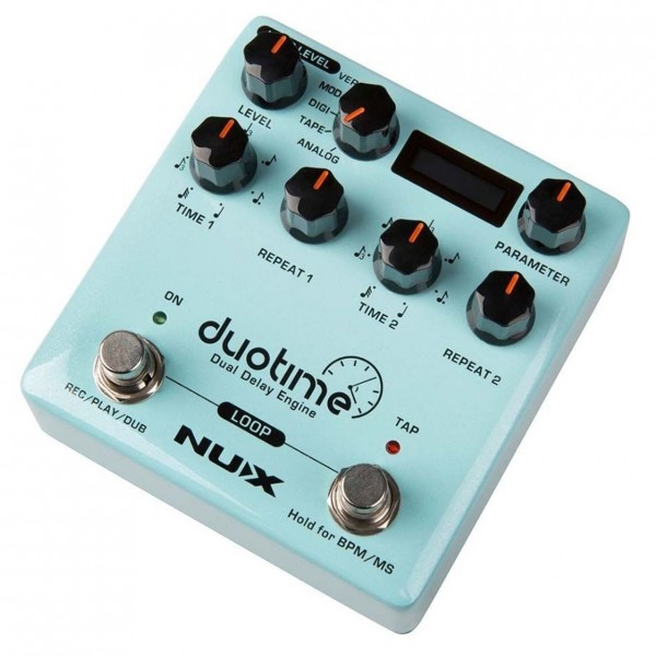 NUX NDD-6 Duotime Dual Delay Engine- Angled