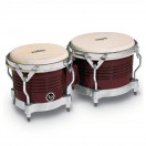 LP Matador Wood Bongos Almond Brown Chrome Hardware