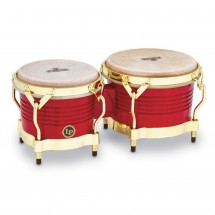 LP Matador Wood Bongos Red Gold Hardware
