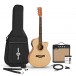 Deluxe Single Cutaway Electro Acoustic Guitar + 15W Amp Pack, Padauk