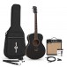 Elektroakustyczny gitara studencka + 15W Amp pakiet, Black