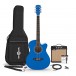 Single Cutaway Electro Acoustic Guitar Blue, 15W Acoustic Amp & Accessory Pack