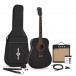 Dreadnought Electro Acoustic Guitar + 15W Amp Pack, Black