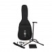 Dreadnought Acoustic Guitar by Gear4music Accessory Pack, Black