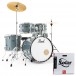 Pearl Roadshow 5pc Fusion Drum Kit w/Sabian Cymbals, Charcoal