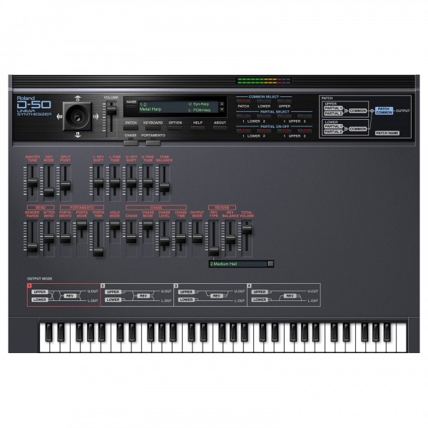 Roland D-50 Virtual Software Synthesizer - Patch Common Window