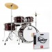 Pearl Roadshow 5pc Compact Drum Kit w/Sabian Cymbals, Red Wine