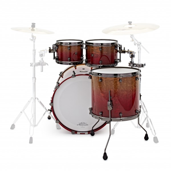 Pearl Masterworks 22'' 4pc Shell Pack, Red Fade over Eucalyptus