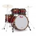 Pearl Masterworks 22'' 5pc Shell Pack, Red Fade over Eucalyptus