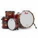 Pearl Masterworks 22'' 5pc Shell Pack, Red Fade over Eucalyptus