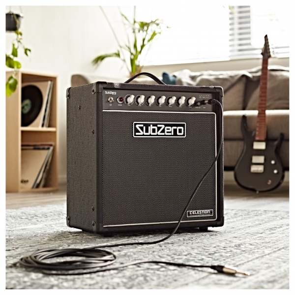 SubZero Saturn-15VR Celestion Seventy/80 Tube Amp Combo, Black