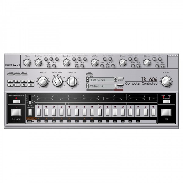 Roland-Cloud-TR-606-Virtual-Instrument---Lifetime-Key---Edit Panel