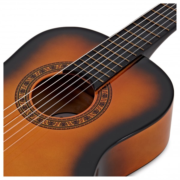 3/4 Classical Guitar Pack, Sunburst, by Gear4music