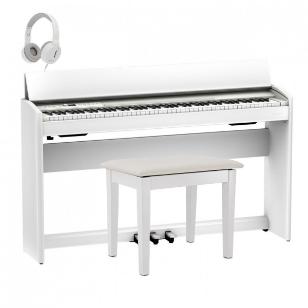 Roland F701 Digital Piano Package, White
