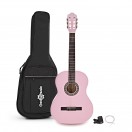 Classical Guitar Pack, Pink, by Gear4music