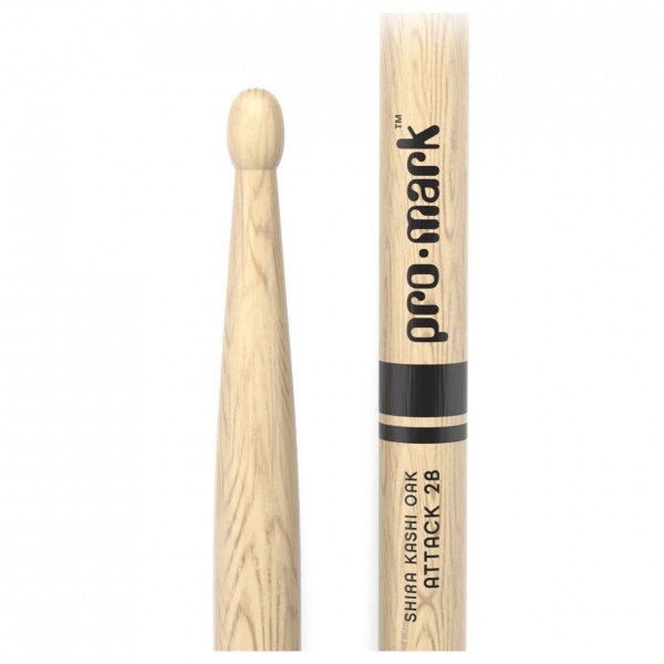 Promark Classic Attack 2B Shira Kashi Oak Drumsticks, Acorn Wood Tip