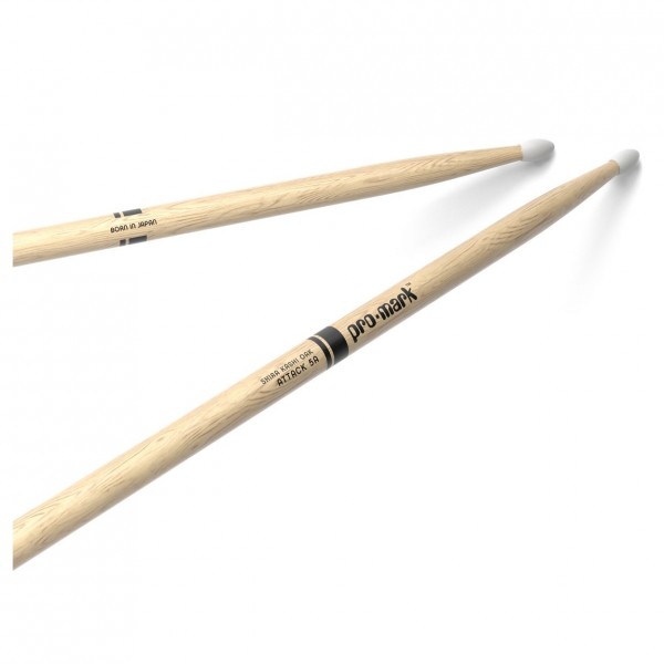 Promark Classic Attack 5A Shira Kashi Oak Drumsticks, Nylon Tip