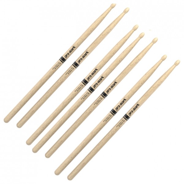 Promark Classic Attack 5B Shira Kashi Oak Oval, 4 Pair Value Bundle