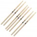 Promark Classic Attack 5B Shira Kashi Oak Oval, 4 Pair Value Bundle