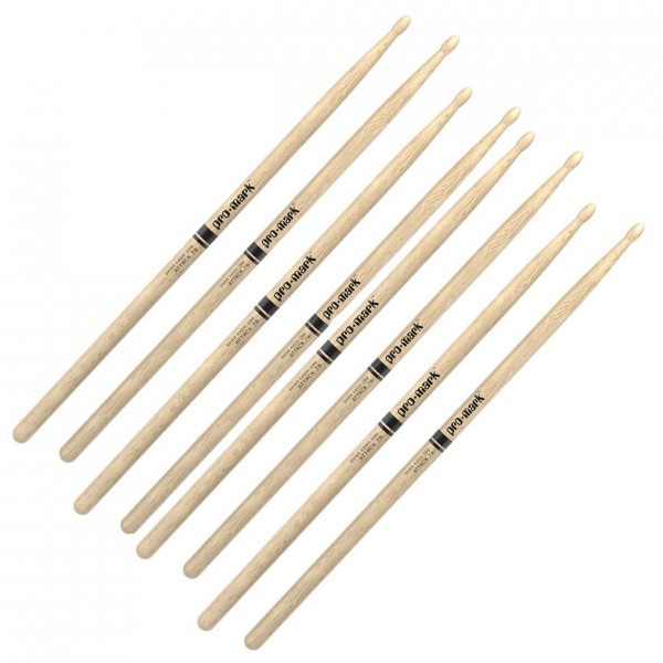 Promark Classic Attack 7A Shira Kashi Oak, 4 Pair Value Bundle