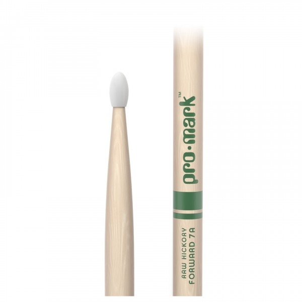 Promark Classic Forward 7A Raw Hickory, Nylon Tip Logo