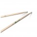 Promark Classic Forward 747 Raw Hickory Drumsticks, Wood Tip Angle