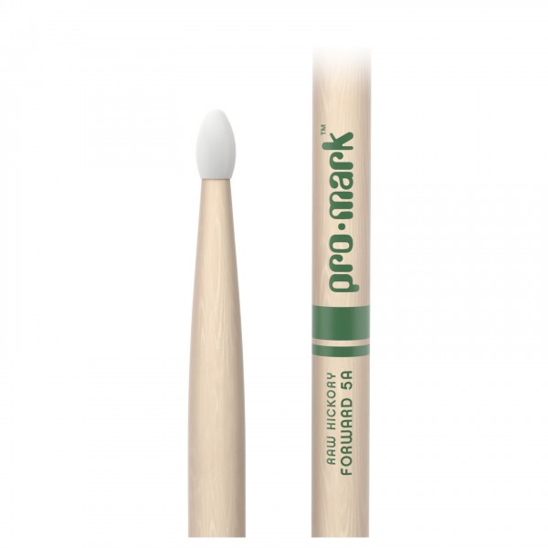 Promark Classic Forward 5A Raw Hickory, Nylon Tip Logo