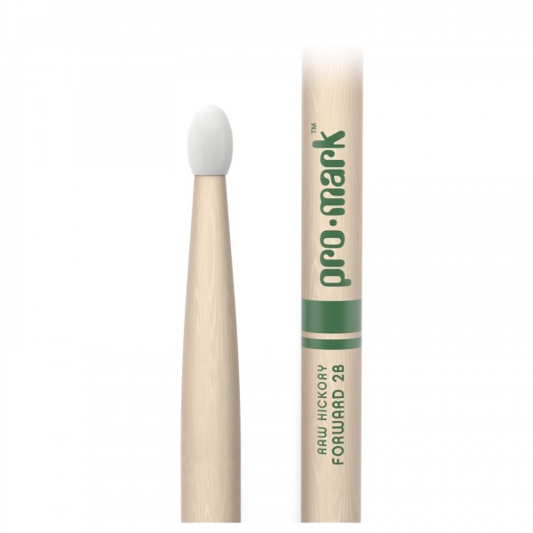 Promark Classic Forward 2B Raw Hickory, Nylon Tip Logo