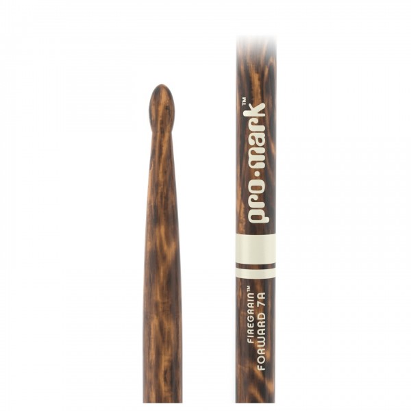 Promark Classic Forward FireGrain 7A Wood Tip Drumsticks Logo