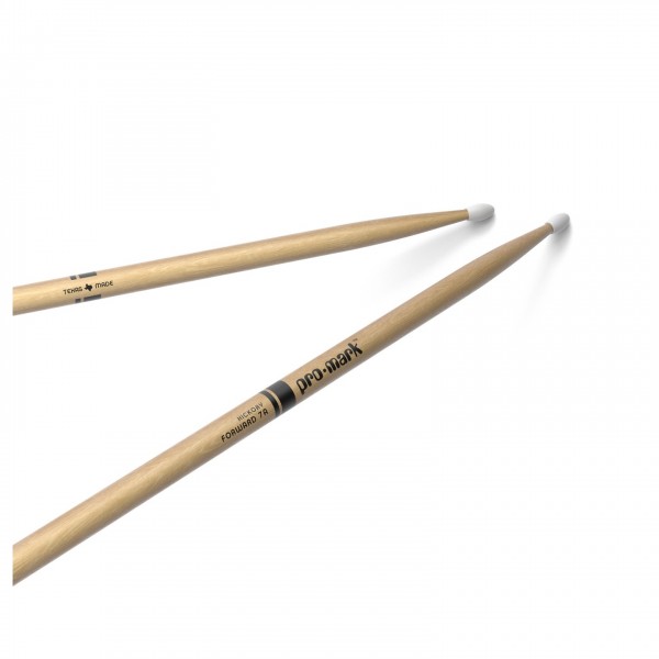 Promark Classic Forward 7A Hickory, Nylon Tip Angle