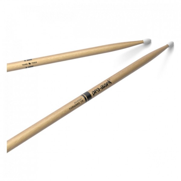 Promark Classic Forward Hickory 7A Nylon Tip, 4 Pair Value Bundle Angle