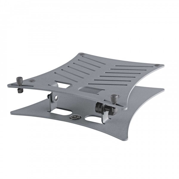 K&M 12197 Laptop Stand, Grey - Angle