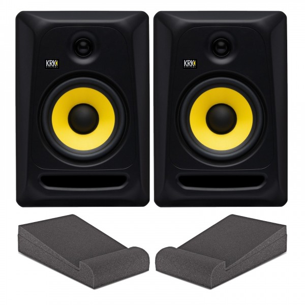 KRK RP7 Classic 7" Studio Monitors Pair with Isolation Pads - Full Bundle