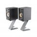 K&M 26773 Table Monitor Z-Stands, Grey - With Monitors