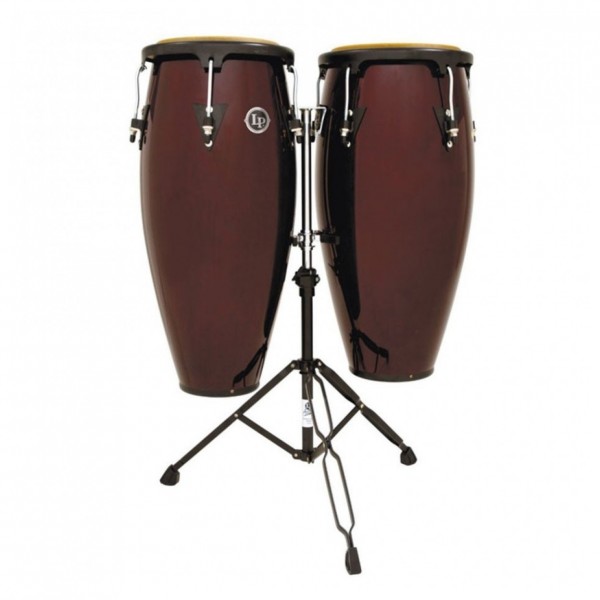 LP City Wood Conga Set 10'' & 11'' Dark Wood