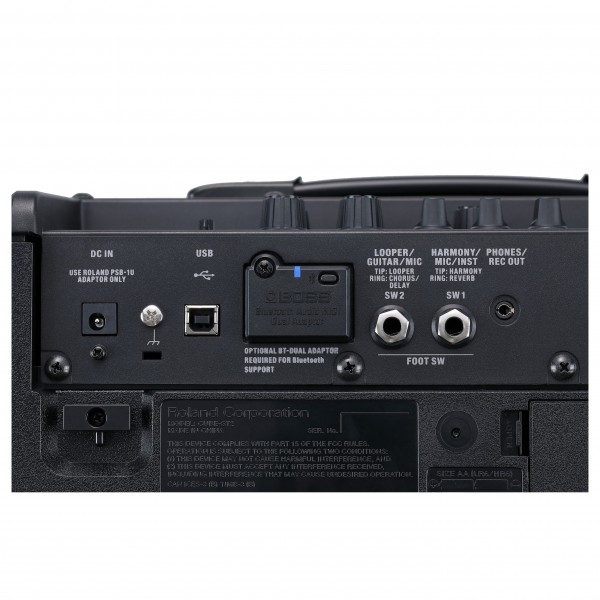 Boss BT-Dual Bluetooth Audio/MIDI Expansion Adaptor in use