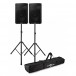 Alto TX315 700 Watt Active Speakers With Stands, Pair - Full Package