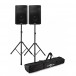 Alto TX312 700 Watt Active Speakers With Stands, Pair - Full Package