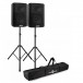 Alto TX308 350 Watt Active Speakers With Stands, Pair- Full Package