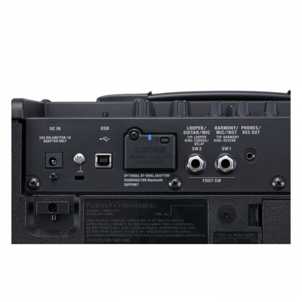 Boss Cube Street 2 Portable Stereo Amp with Bluetooth Adaptor, Red - Bluetooth Adaptor in Use