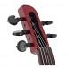 Wood Violins StingRay SVX5 Electric Violin Bundle, Candy Apple Red - Violin Headstock