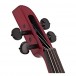 Wood Violins StingRay SVX4 Electric Violin Bundle, Candy Apple Red - Violin Headstock Front