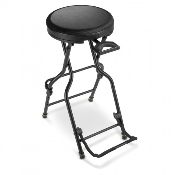 Gravity FGSEAT1 Musicians Seat with Guitar Stand angle