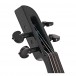 Wood Violins StingRay SVX4 Electric Violin Bundle, Galaxy Black - Violin Headstock Front