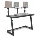 Gravity FDJT01 DJ Desk with Speaker and Laptop Trays with gear