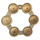 Big Fat Snare Drum Bling Ring, White Copper