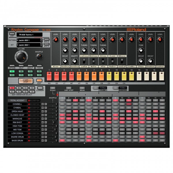 Roland Cloud TR-808 Virtual Instrument - Lifetime Key - Edit View