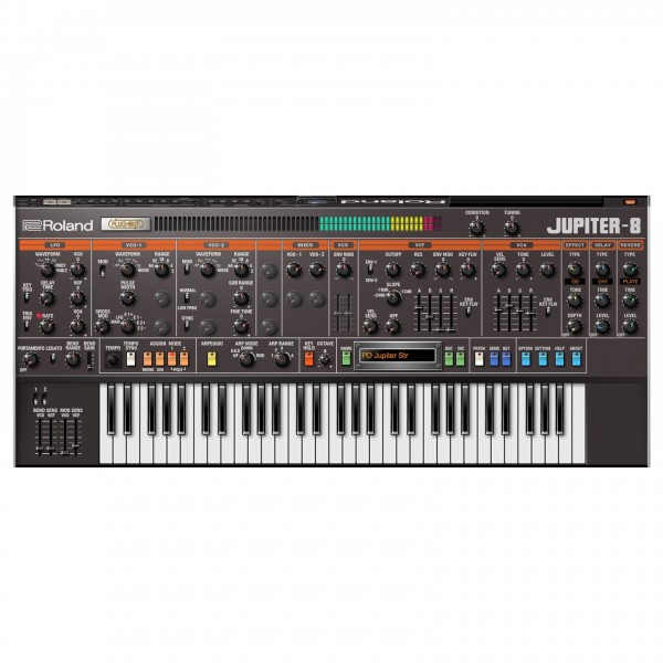 Jupiter-8 Software Synthesizer - GUI 2 (Graphical User Interface)