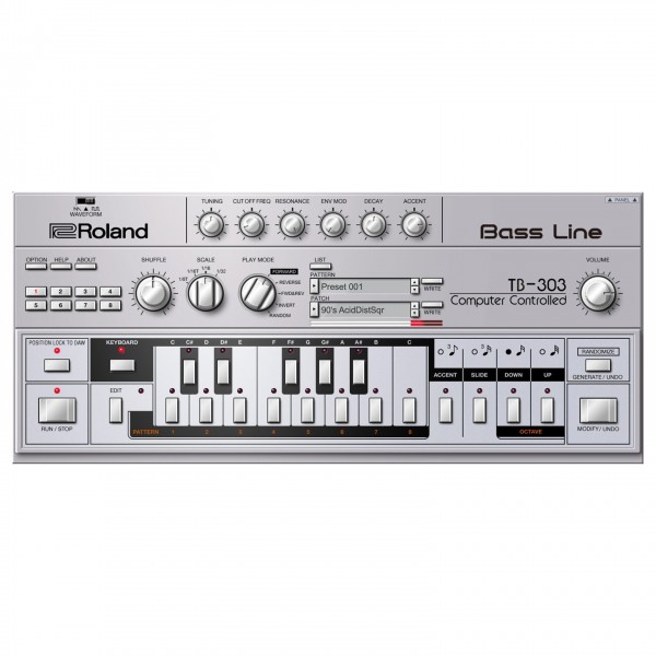 Roland Cloud TB-303 Virtual Instrument - Lifetime Key - GUI (Graphical User Interface)