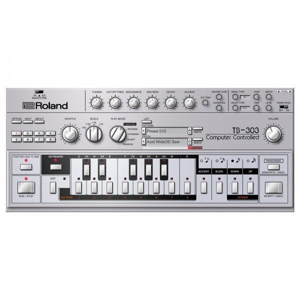 TB-303 Software Synthesizer Plugin - GUI 2 (Graphical User Interface)